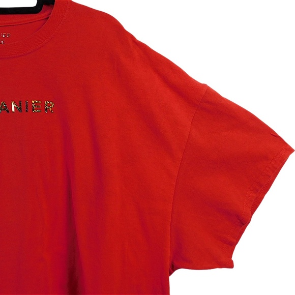 Germainer Oversized Red Graphic T-Shirt One Size - Picture 6 of 9